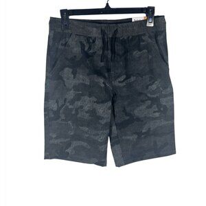 Timberland Boys Charcoal Grey Camo Stretch Athletic‎ Shorts Size L 14/16 NWT